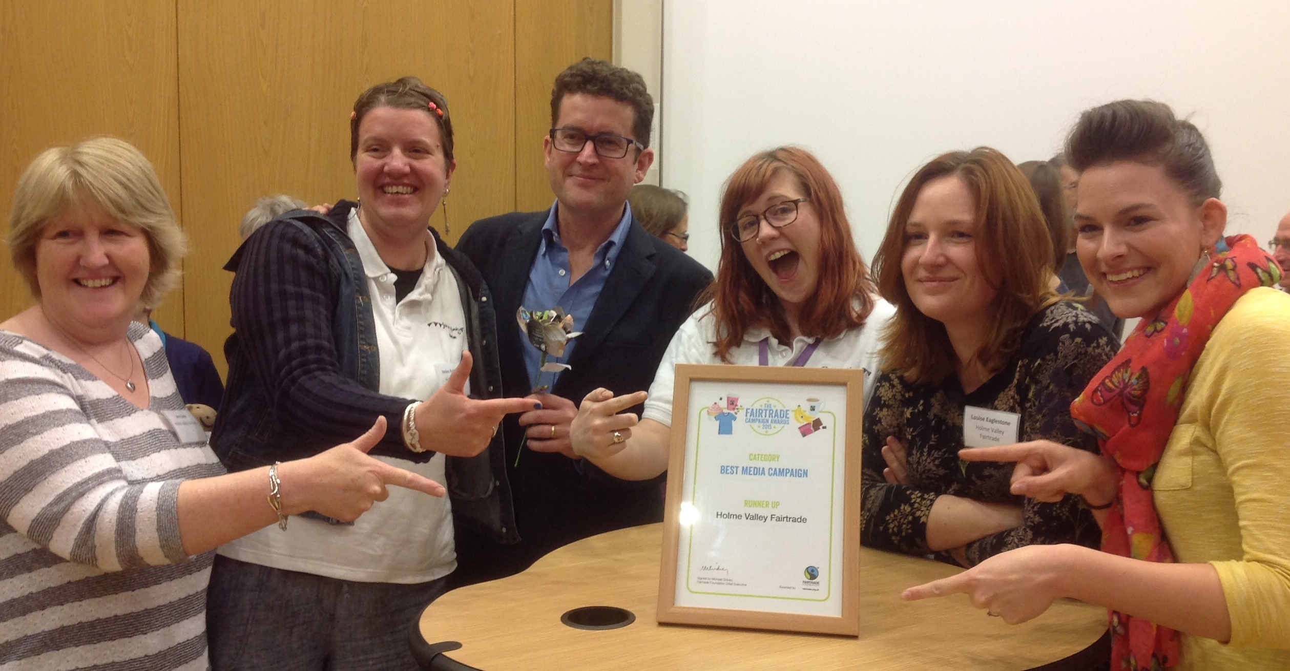 National Fairtrade Supporters Conference 2015 - Holme Valley Fairtrade - Runners Up for Best Media Campaign Award