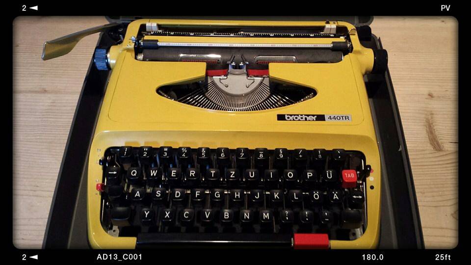 Retro Yellow Typewriter