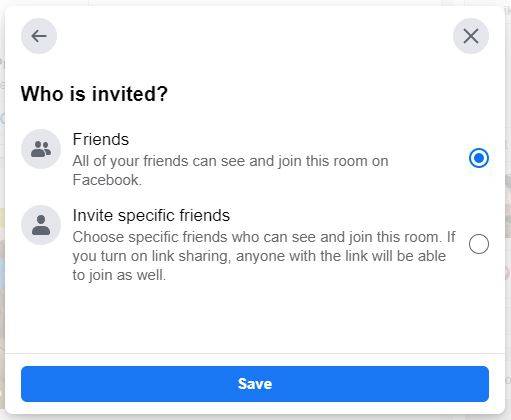 Facebook Messenger Rooms - Who's Invited