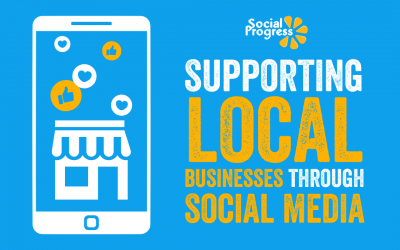 How can I support local businesses on social media?