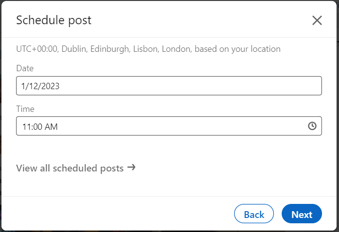 New LinkedIn Scheduling Feature
